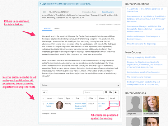 Campus Directory Pro WordPress plugin displays each publication in its own page Campus Directory Pro WordPress plugin displays each publication in its own page