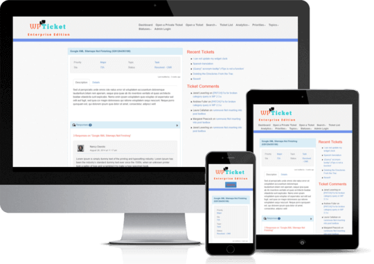 WP Ticket provides excellent support for all devices on major browsers. WP Ticket provides excellent support for all devices on major browsers.